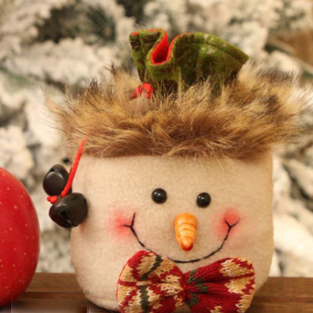 Decoration Santa Claus Xmas Supply Apple Container Christmas Tree Decor Candy Bags Gift Storage