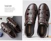 Prince Casual Genuine Leather Sandals for Men - Breathable, Non-Slip, Large Size 48, Ideal for Spring, Autumn, Summer Work.