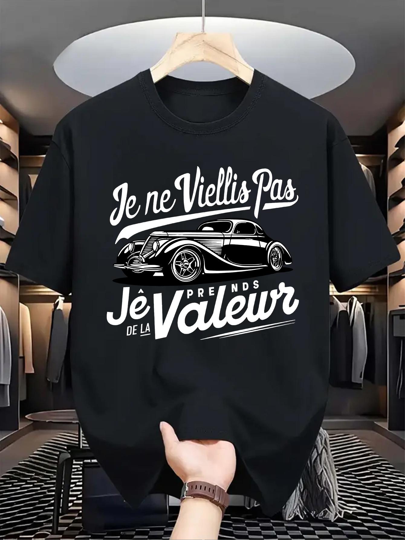 Men S Classic Car Print T-Shirt XL