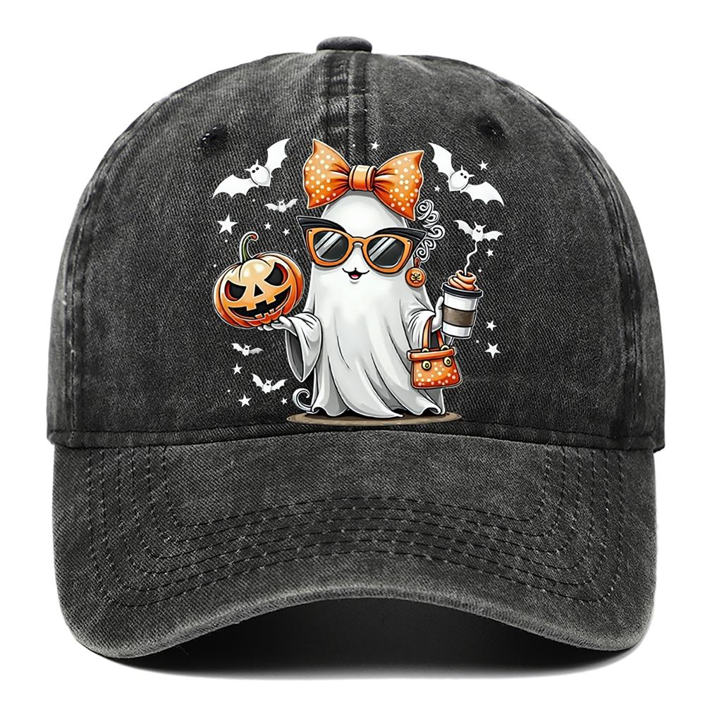 

Bat Ghost Printed Baseball Hat for Men and Women Outdoor Sports Sunscreen Hat Halloween Festival Party Decoration Hat Adjustable чёрный