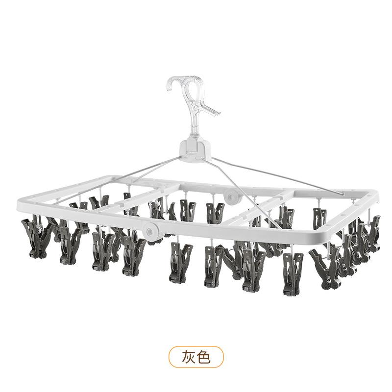 Plastic Sock Drying Rack Multi-Purpose Laundry Clamp Clothesline Holder Home Organization Bedroom Storage Rack for Socks