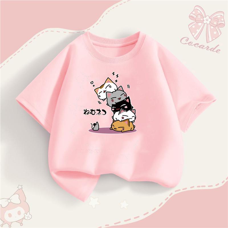 Mouse T-Shirts for Newborn Girls Summer Short Sleeved Tops Baby Girl Cute Cat Clothes