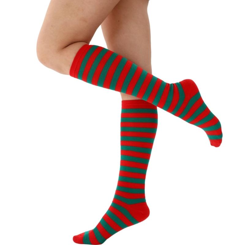 Women's Stripes Knee Highs Socks Long Tube Socks Stripes Stockings Athletic Stockings Stripe Calf Socks Cosplay Socks