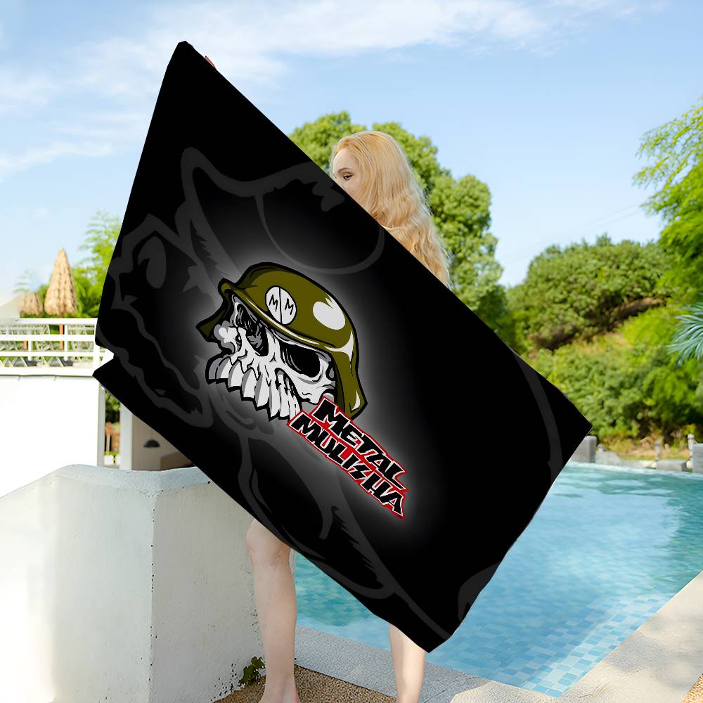 M-Metal M-Mulisha Game Anime Anime Beach Swimming Towel Soft Absorbent Washcloth Children's Gifts for Kids Travel Camping Gym