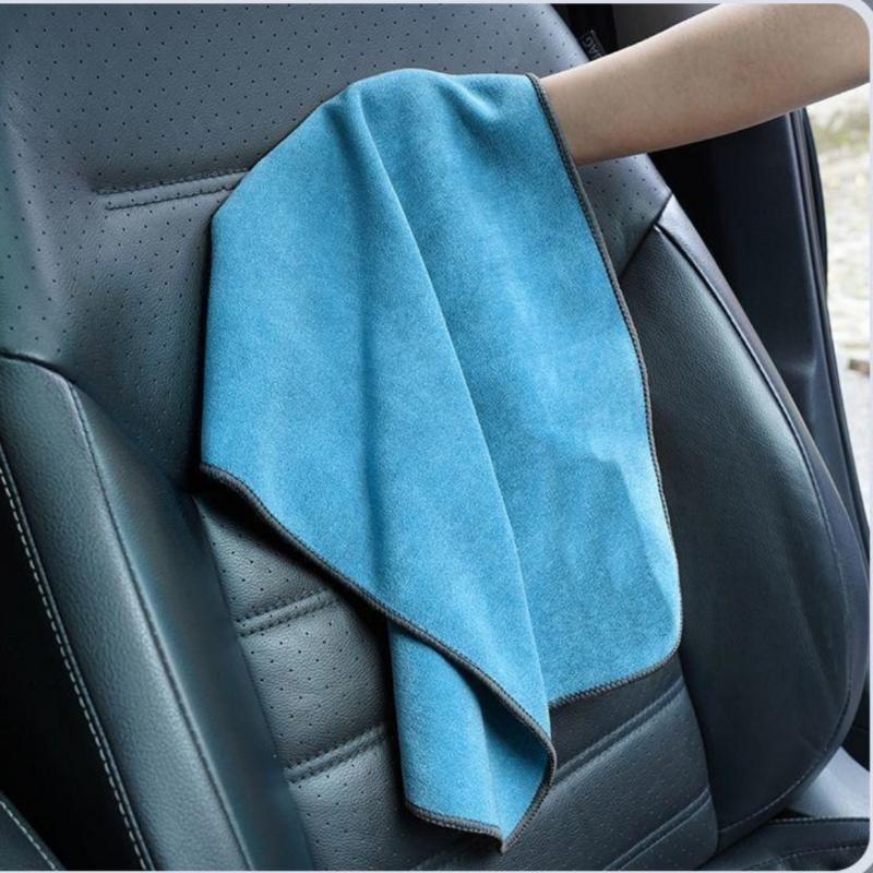 1/2Pcs Microfiber Cleaning Towel Thicken Soft Drying Cloth Car Body Washing Towels Double Layer Clean Rags Car Accessories