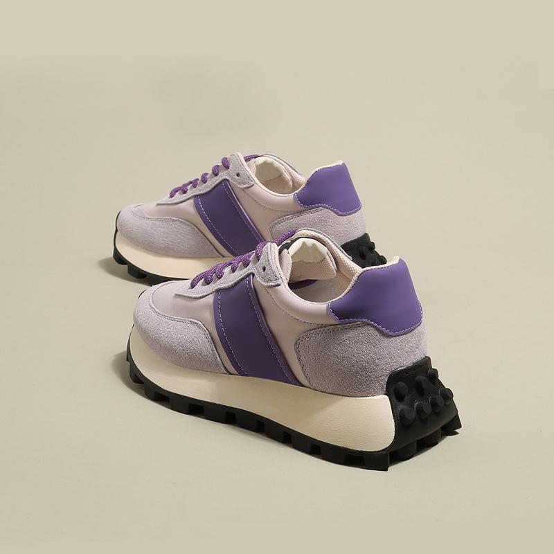 Dad shoes women's 2025 spring and summer new casual sports shoes thick-soled heightening little white shoes small waist waffle Forrest Gump shoes