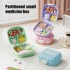 Portable Pill Box with 7 Compartments Moisture-Proof Dust-Proof Medicine Organizer