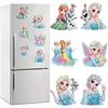 6Pcs Ice and Snow Series Diamond Art Fridge Magnet Diamond Painting Refrigerator Magnet DIY Fridge Stickers for Fridge Whiteboards