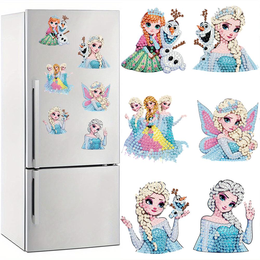 6Pcs Ice and Snow Series Diamond Art Fridge Magnet Diamond Painting Refrigerator Magnet DIY Fridge Stickers for Fridge Whiteboards