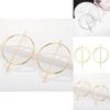 Chic Geometric Hoop Earrings For Women Fashionable Alloy Statement Pieces
