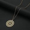 Kinitial New Mandala Flower Pendant Choker Necklaces For Women Floral Charm Necklaces & Pendants Collar Collier Femme Jewelry