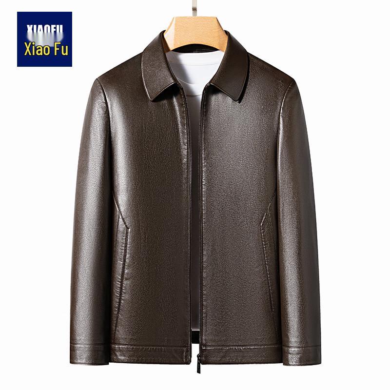 

Men s Slim Fit Business Casual Leather Jacket L