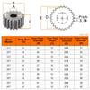 1 M Spur Gear Carbon Steel Material Cylindrical Gear Transmission Accessories 31T/32T/33T/34T/35T/36T/37T/38T/39T/40Teeth SC45#