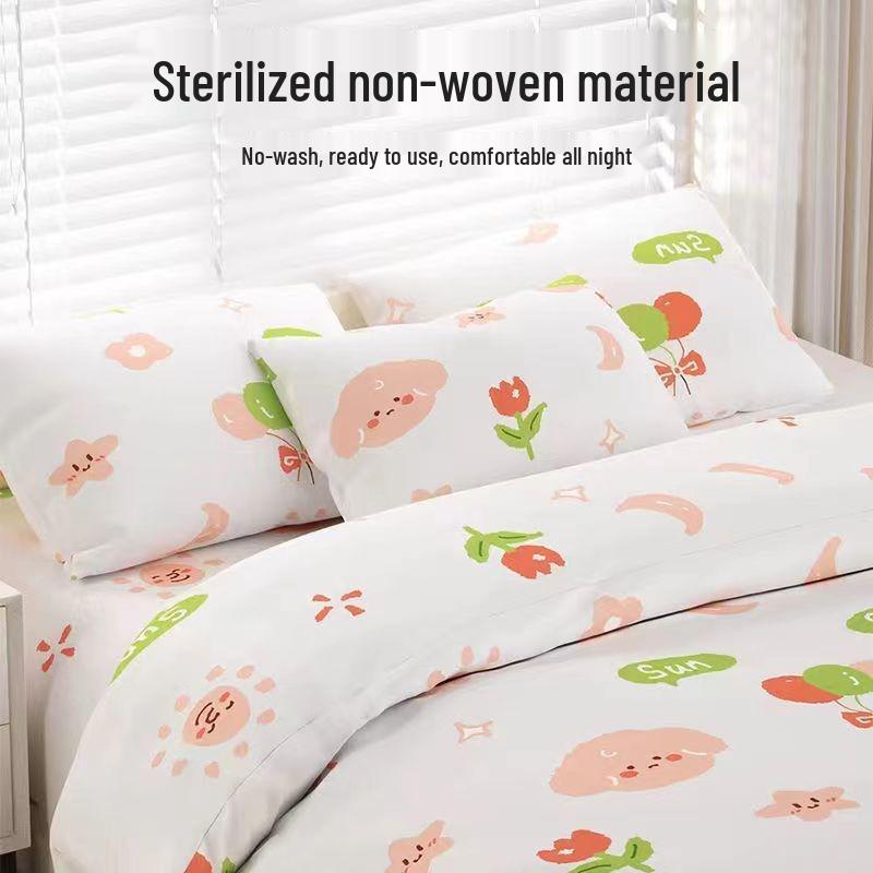 Portable Disposable Double Bedding Set - Bed Sheets & Duvet Cover