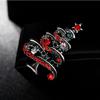 Brooch Xmas Colorful Crystal Luxury Santa Christmas Tree Brooch Jewelry Tree Vintage Rhinestone Pin