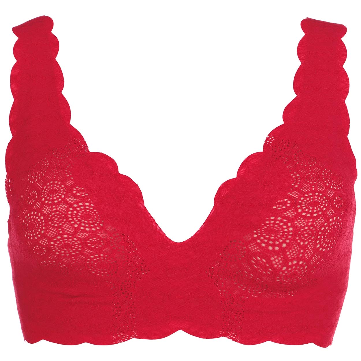 

Топ-бра без косточек Zero Feel с чашками, бесшовный, без размера L 00EU Sloggi/Triumph кружевной (10190525) - Накладки, Легкие, Нескользящие, Крючки, (Настоящая роза)