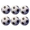 6Pcs 32mm Mini Black + White Plastic Table Football Balls Games Toy Accessories