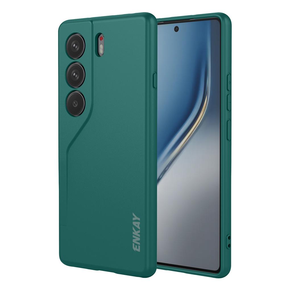 For TECNO Camon 40 Pro 4G Silicone Case ENKAY HAT PRINCE Straight Edge Cell Phone Back Cover