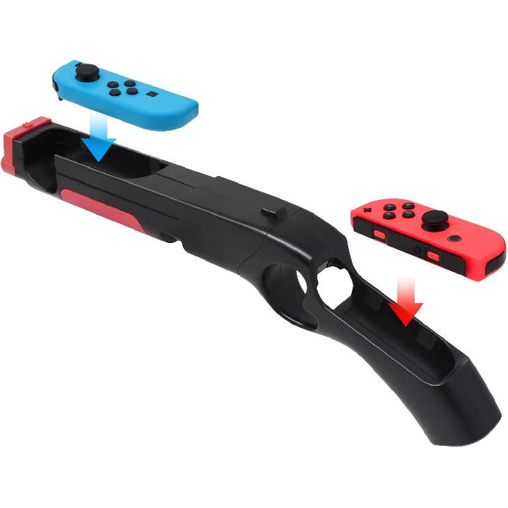 Game Gun Controller Compatible with Joy Cons Hand Grips Shooting Games Wolfenstein 2: The New Colossus, Big Buck Hunter Arcade - Compatible with