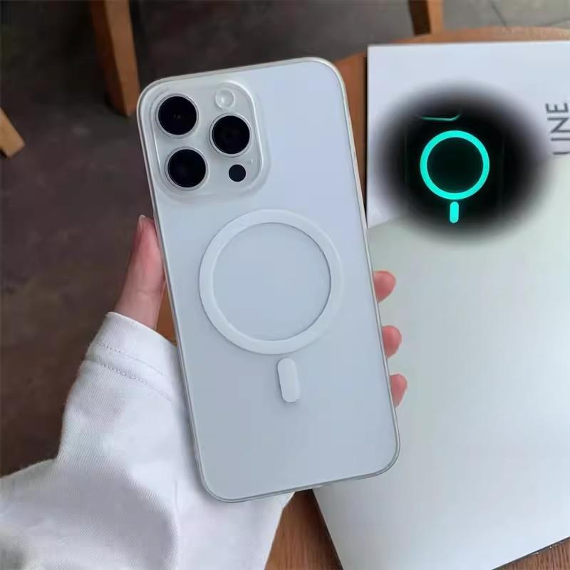 

Подходит для Apple 16 Светящийся Ледяной Туман Магнитный Чехол для Телефона Ощущение Кожи 15 Флуоресцентный IPhone 14 Pro Противоударный Защитный Чехол iPhone11pro