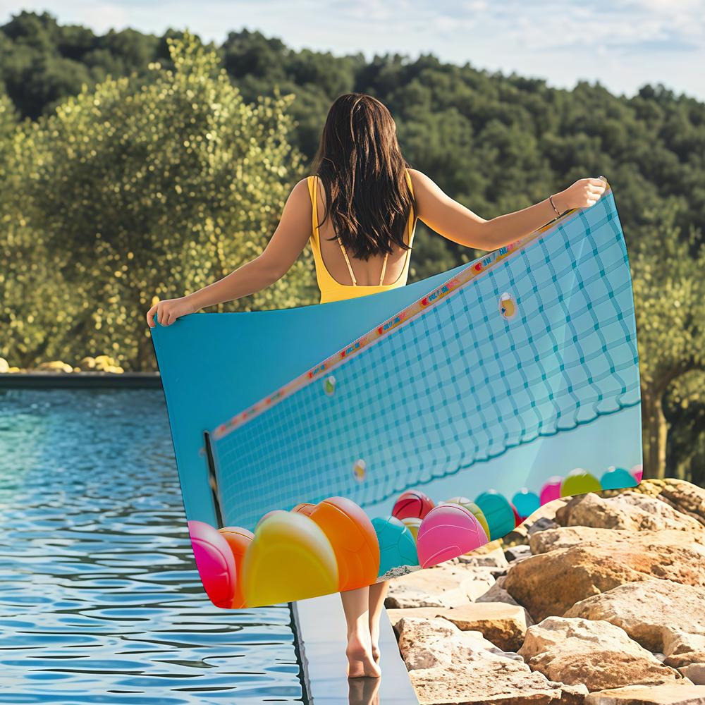 

Sport Volleyball Towel Quick Drying Beach Towels Are Suitable For Swimming Pools Camping Yoga And The Gym W30*H60(CM)