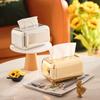 Luxury Golden Tissue Boxes Storage Napkin Holder Paper Case Organizer Ornament Craft Desktop Tissue Holder Kitchen Tissue Box