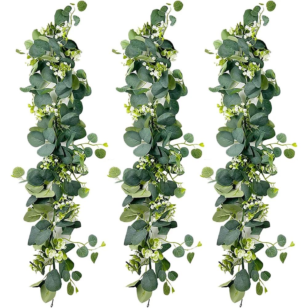 Event Backdrop 180cm Artificial Eucalyptus Garland Artificial Eucalyptus Garland Home Decor Low Maintenance Design China Mainland