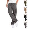 Men's Summer Cargo Pants Loose Straight Fit Casual Long Pants for Everyday Wear