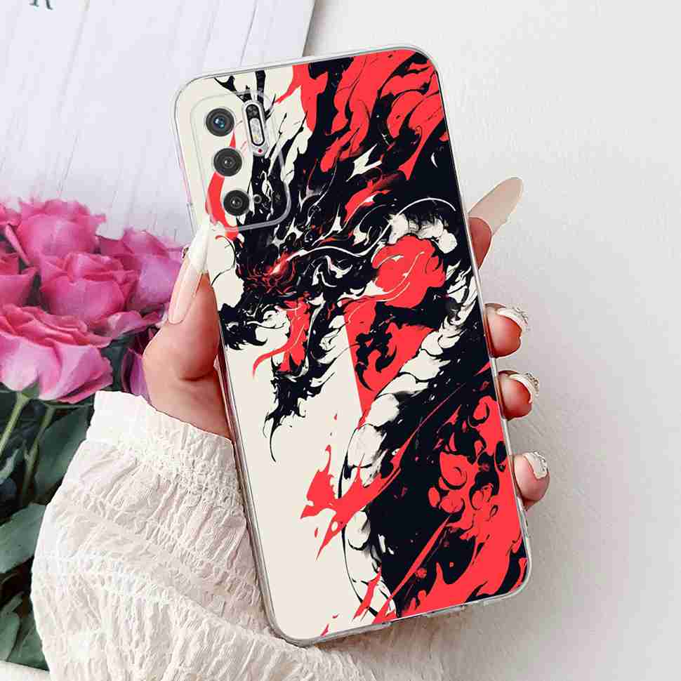 For Redmi Note 10 5G Case Fashion Rose Bow Soft Silicone TPU Back Cover For Xiaomi POCO M3 Pro 5G 6.5" Shockproof Phone Cases