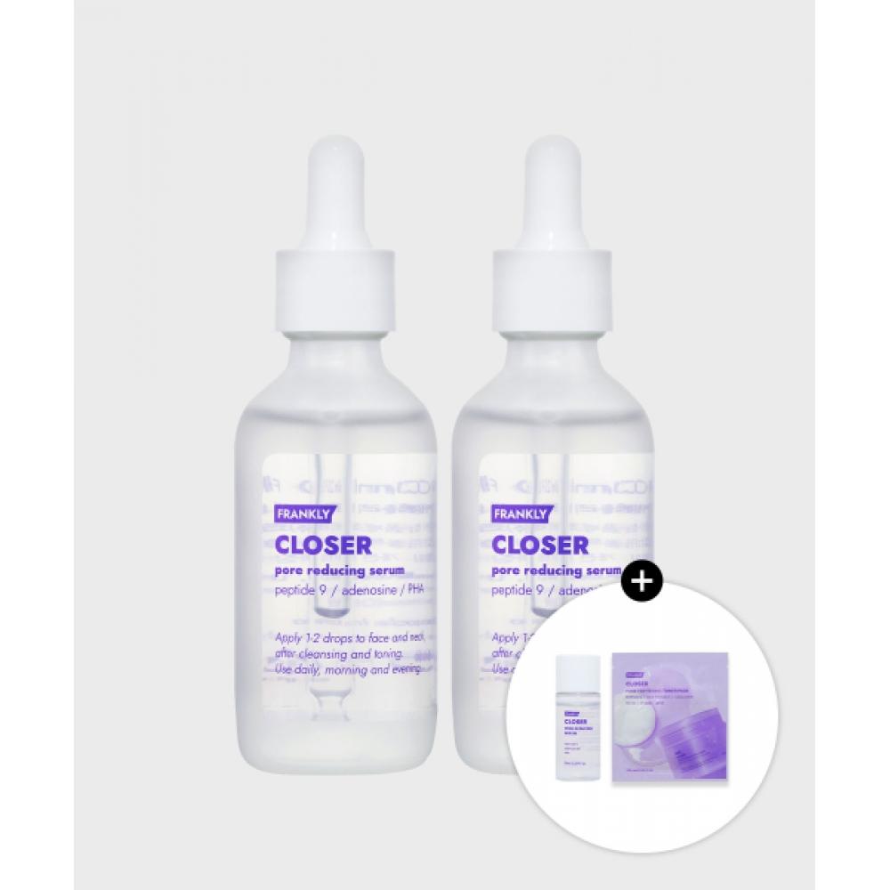 Frankly [2pack] Closure Serum 60ml X 2  + Closure Serum 10ml + 2 Pads Included NONE