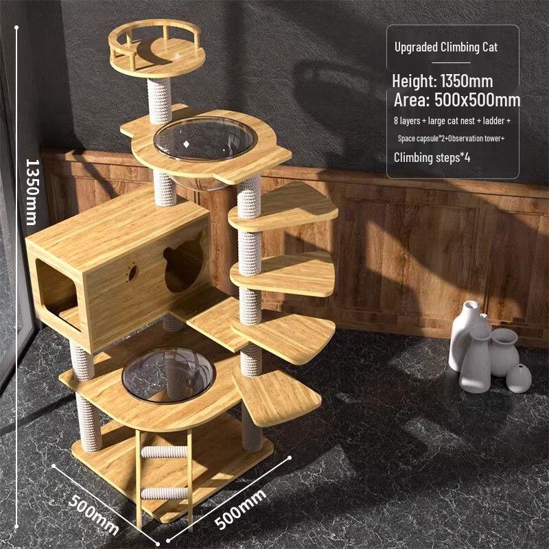 Geshenlang All-Season Cat Tree & Scratching Post for Large Cats