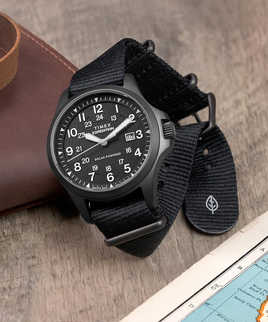 Taimaegseu Expedition Solar Power Gunmetal Case Black Watch 41Mm