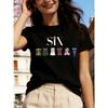 Damen Baumwolle Kurzarm T-Shirts Six The Musical Damen T-Shirt Broadway Königin Kostüm Grafik Top