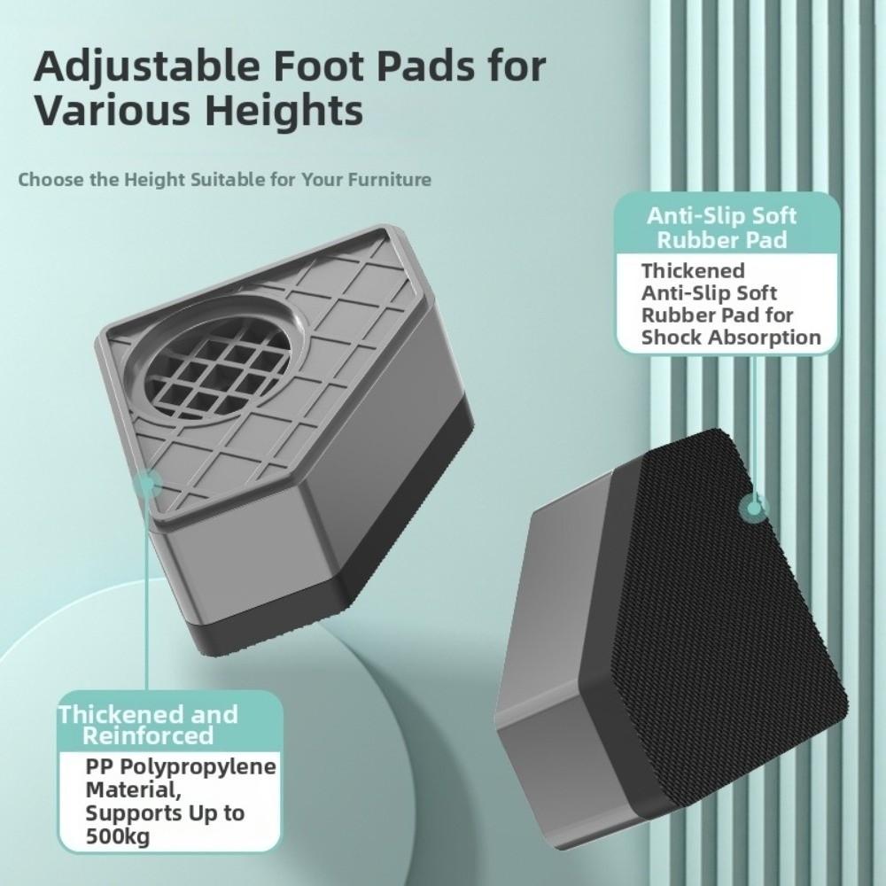 4pcs Noise Reducing Washing Machine Shock-Absorbing Pads Refrigerator Foot Pads Refrigerators