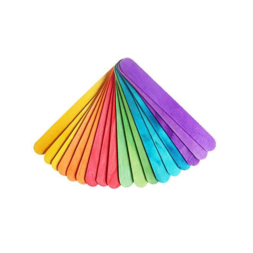 Colorful Popsicle Sticks For Crafts Large Color Craft Sticks 100 Sticks