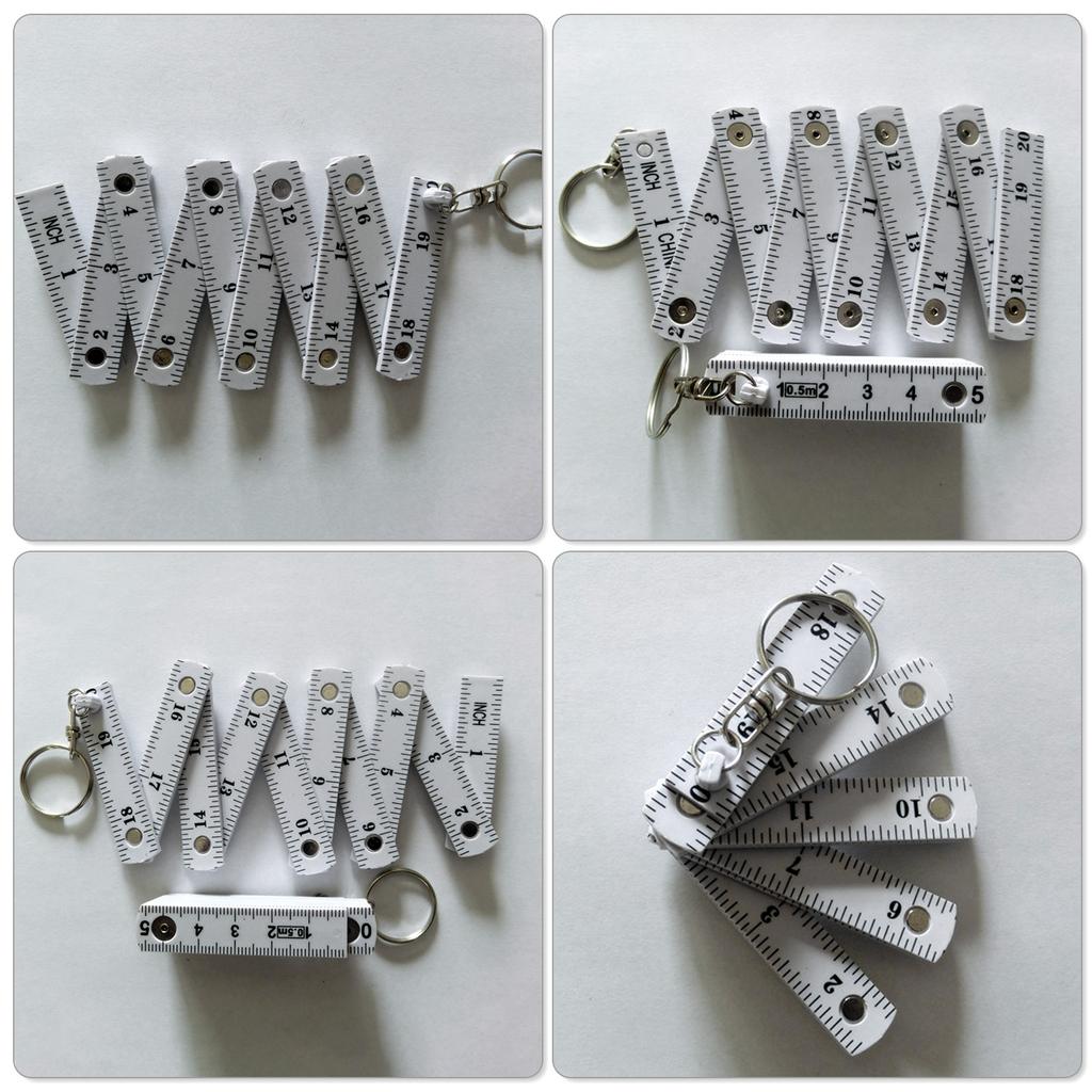 Sturdy Folding Rulers Keychain Compact Folding Ruler Keychains 50cm Length Ruler For Convenient Measurement
