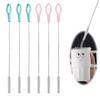 Stainless Steel Cleaning Brush, Nylon Straw Brush, Baby Bottle Brush, Reusable, Flexible, for Gap Cleaning, for Drinking Straws and Hoses (6, P