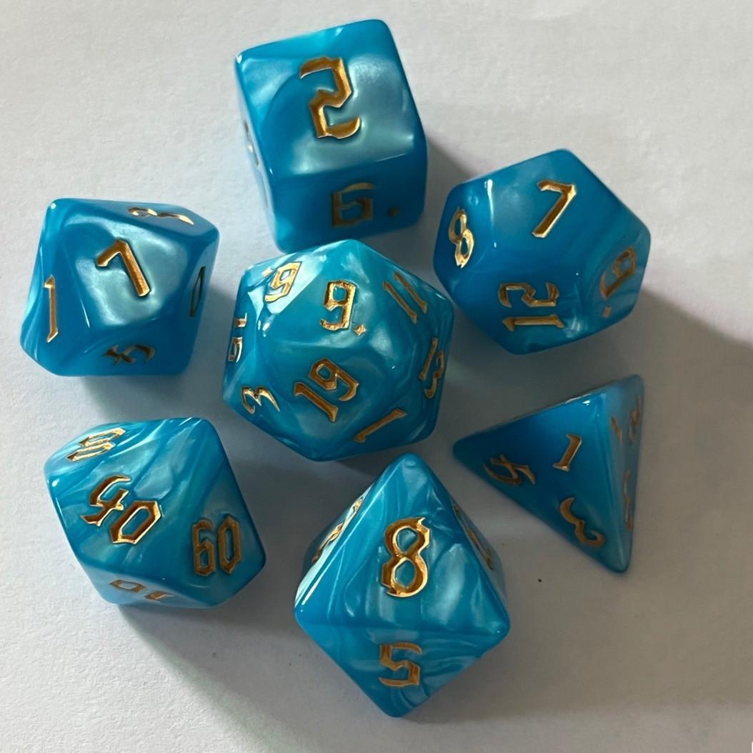 

Новый 7 шт./лот, набор двухцветных многогранных кубиков D4 D6 D8 D10 D12 D20, цифровые игральные кости для настольных игр, развлечений, настольных игр