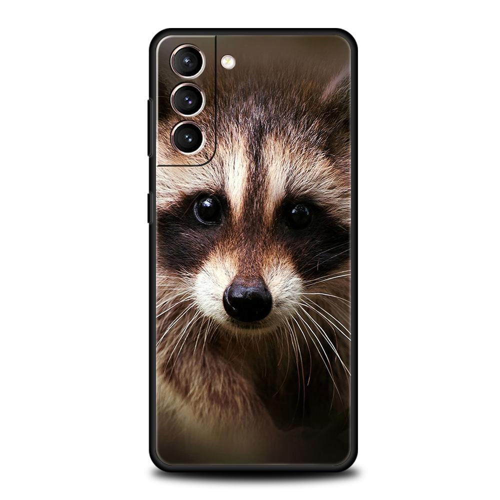 Süßes Tier Waschbär Handyhülle Für Samsung Galaxy S24 S23 S22 S20 S21 FE Ultra S24 S23 S10 S10E S9 S8 Plus 5G Handyhülle Taschen