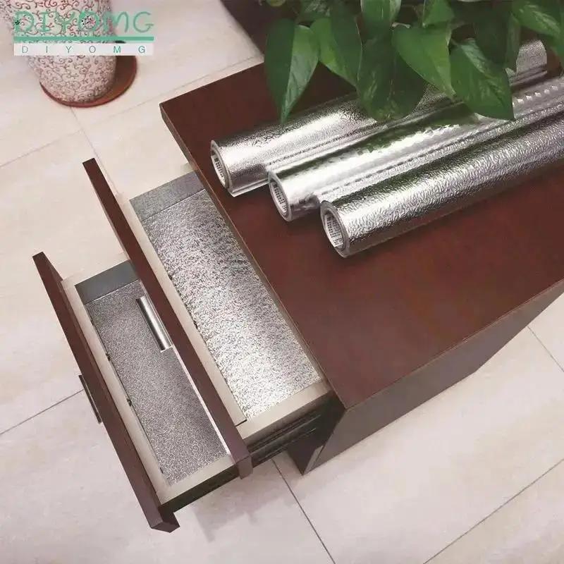 40*100CM Küchen Ölfest Aluminiumfolie Aufkleber Wand Schreibtisch Boden Wasserdicht DIY Heim Möbel Dekorieren Folienstil Tapete