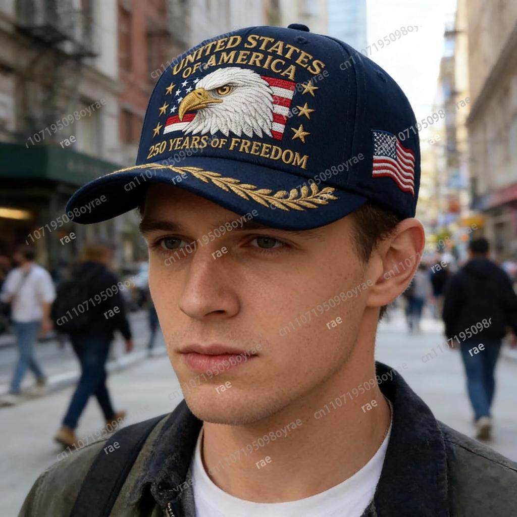 250Th Anniversary Usa Baseball Cap Patriotic Eagle 250 Year American Anniversary Hat Adjustable Veteran Hats Gift