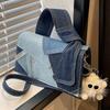 Fashi Women Handbag Blue Denim Patchwork Women's Crossbody Bag Persalized Unique Design Female Shoulder Square Bags