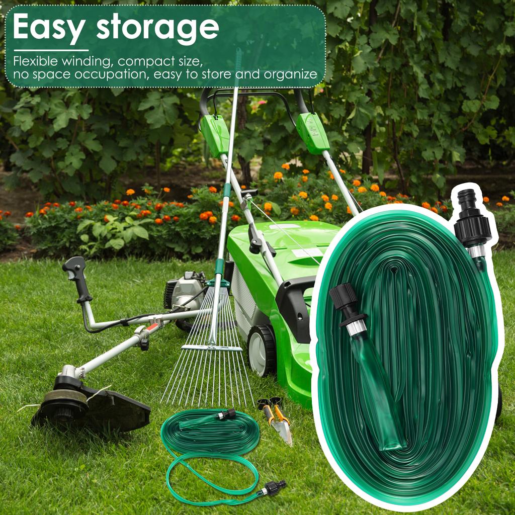 2 Stück 10/15M Sprinkler-Tropfschlauch PVC Gartenwasserschläuche Tropfschlauch Sprinkler-Set Rasenbewässerung Bewässerung Sprühschlauch für Garten