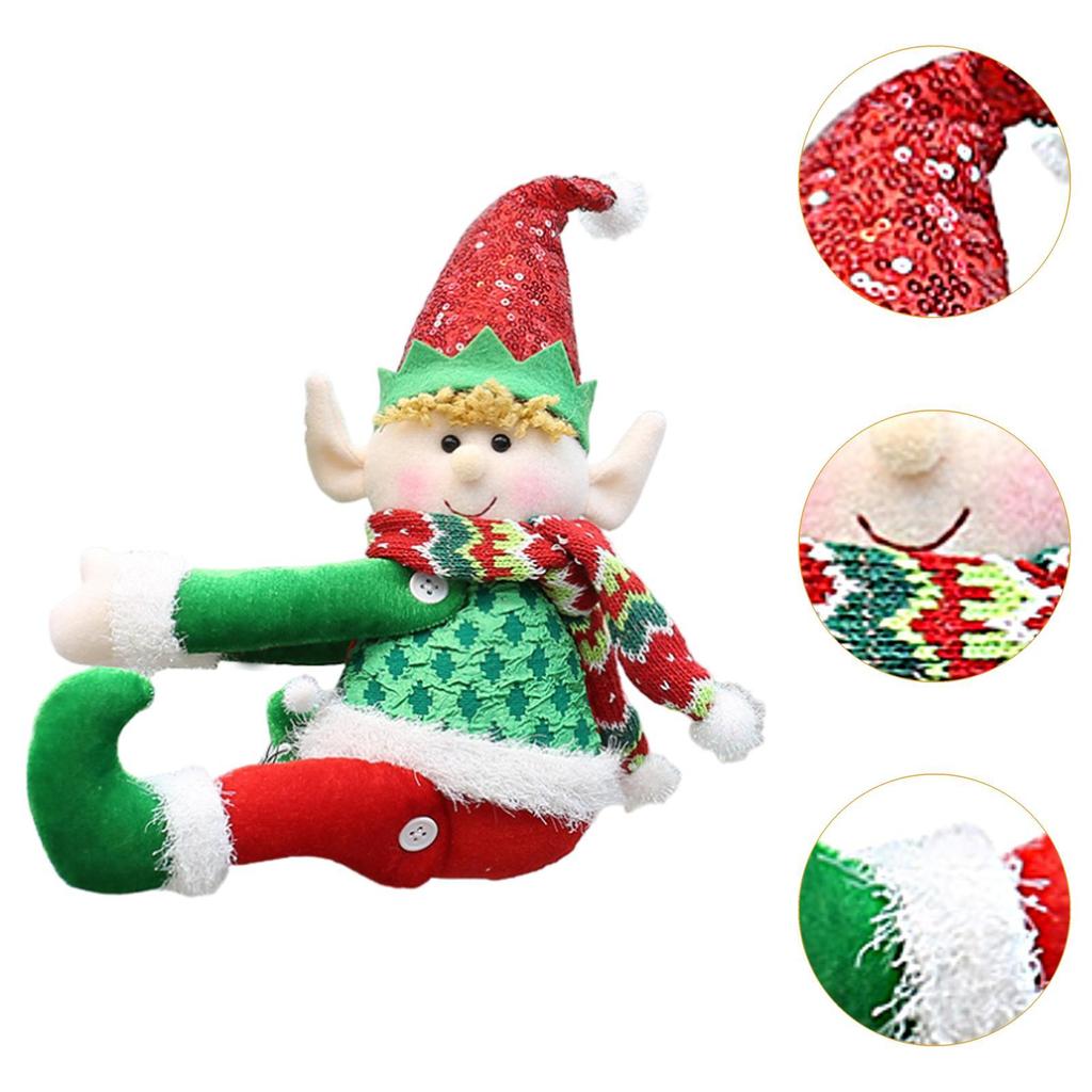 Christmas Stuffed Doll Toys Ornament for Fireplace Holiday Window Display
