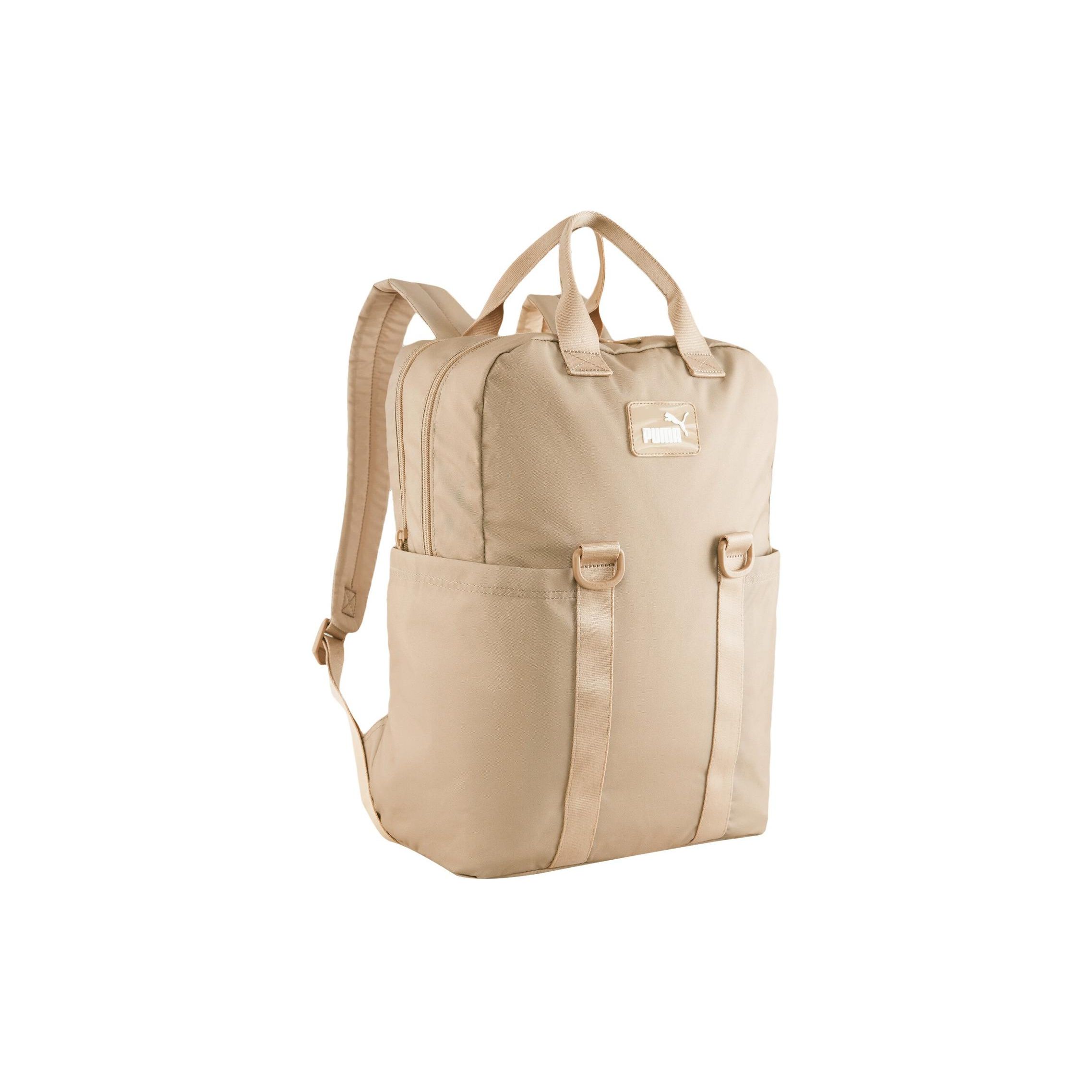 Puma Sports Casual Large Capacity Fabric Backpack Women Backpacks Light-Brown 090285-02 Light Brown