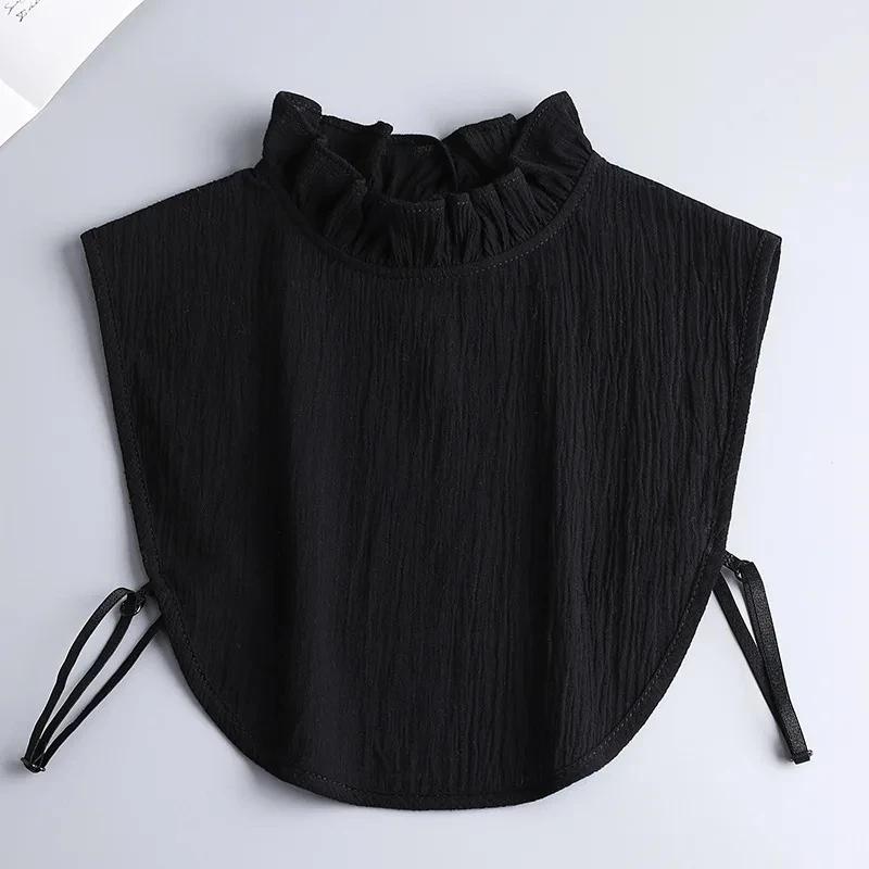 Girls Hollow Out Lace Shirt Detachable Fake Collar Shirt Lapel Blouse Top Adjustable Women Clothes Ladies False Collar Decor