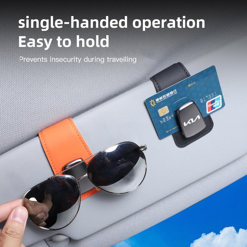 Car Sun Visor Glasses Clip Holder Leather Glasses Frame for Kia Sportage Ceed Picanto Rio ProCeed Niro 5 3 4 K7 K5 K8 K3 Ray K9 WB9
