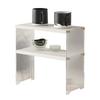 Coffee Mug Storage Shelf Stable Support Large Capacity Countertop Organizer for Living Room Bedroom White 2 Tier