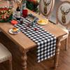 Christmas Table Runner Red and Black Checkered Tablecloth Merry Christmas Decorations For Home Navidad Noel Gifts Tablecloth