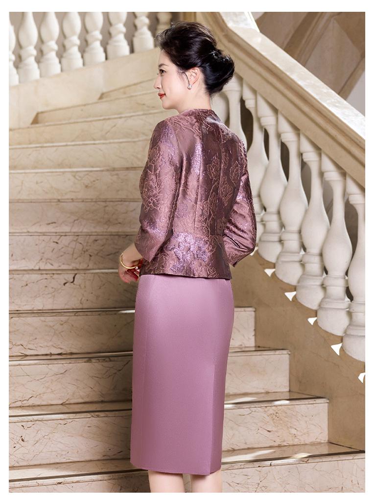 2025 Autumn Elegant Mother-in-Law Two-Piece Wedding Suit